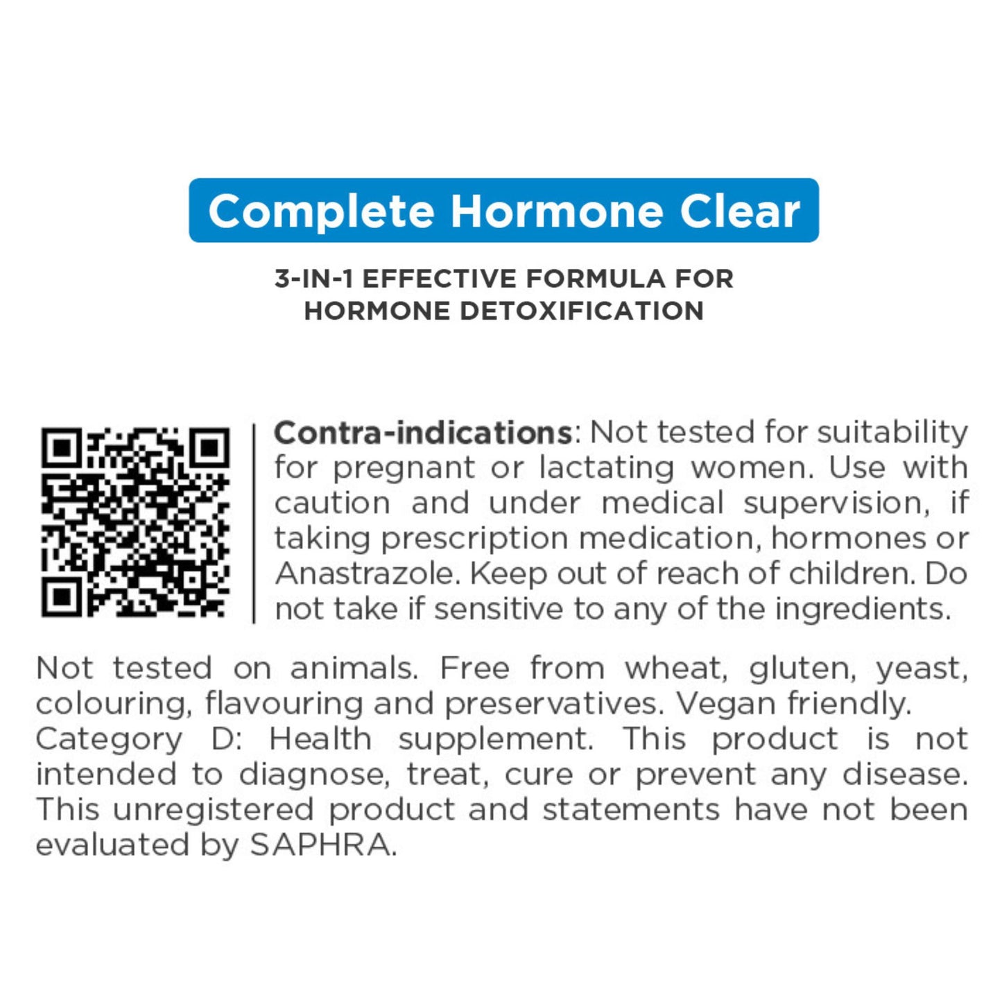 Q-Microceuticals COMPLETE HORMONE CLEAR 60s