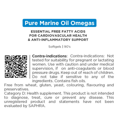 Q-Microceuticals PURE MARINE OIL OMEGAS 90s