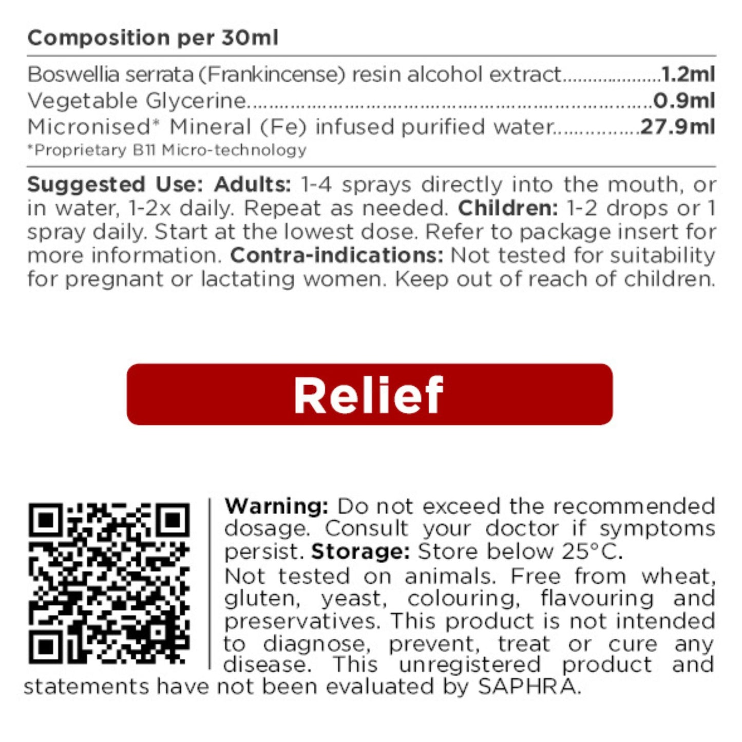 Q-Microceuticals RELIEF 30ml