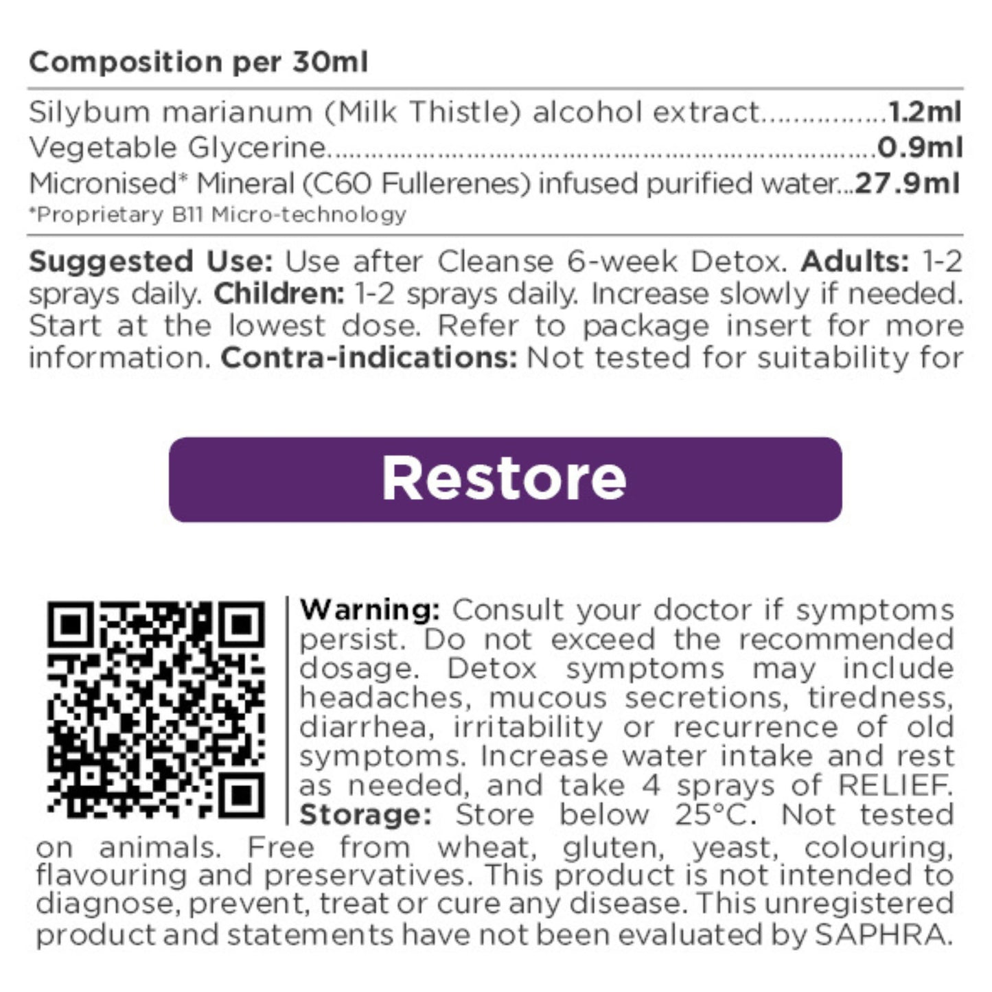 Q-Microceuticals RESTORE 30ml